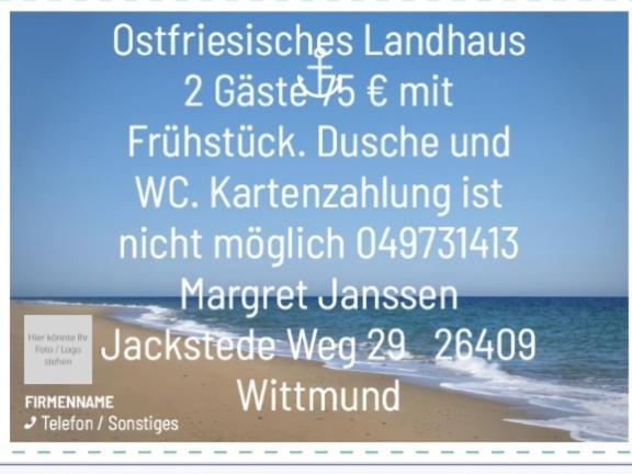Ostfriesisches Landhaus Витмунд Экстерьер фото